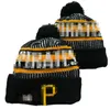 Gorros masculinos de malha com punho pom mets, chapéus de nova york, chapéu de malha esportivo, listrado, lã lateral, quente, boné de beisebol para mulheres