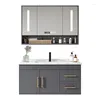 Bathroom Sink Faucets Solid Wood Simplicity Modern Stone Plate Cabinet Smart Wash Basin Combination Washbasin