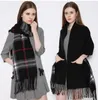 Gilets pour femmes Laine Automne et hiver Écharpe de poche pour femme Châle Plaid Faux Cachemire Cadeau de vacances Drop 230923