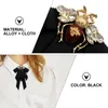 Brooches Bow Tie Brooch Bowtie Bee Shirt Bowknot Women Clothing Accessories Pre-tied Neck Mens Black