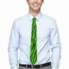 Bow Lass Green Zebra Stripes Tie