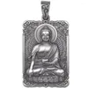 Pendant Necklaces Vintage Silver Plated Buddha Necklace Men's Punk Style Hip Hop Accessories Personality Jewelry Gift