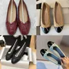 Chaussures plates de Ballet à bout rond avec nœud pour femmes, chaussures de marque de luxe, en cuir véritable, peau de mouton véritable, décontractées, Zapatos Mujer Women's Leather Lazy Mocassins