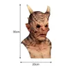 Party Masks Halloween Devil Face Cover Horror Cosplay Headgear Prop Masquerade Performance Costume Props Scary Horns 230923