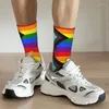 Skarpetki męskie LGBT Progress Pride Flag Flag Sukienka Męskie Women Warm Fashion Gay Crew