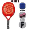 Tennisschläger Camewin Adult Professional Full Carbon Beach Tennisschläger 4 IN 1 Soft EVA Face Raqueta mit Tasche Unisex-Ausrüstung Padelschläger 230923
