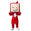 Performance Red TV Mascot Costumes Halloween Cartoon Character Outfit Suit Xmas Outdoor Party Outfit unisex PREMOTIONAL REDLÄGGREDSER