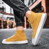 Dress Shoes Men Canvas Summer Classic High Top Vulcanized Sneakers Comfortable Black Flat Footwear Large Size 39 230923