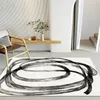 Mattor minimalistiska sovrumsdekor abstrakt matta nordisk stil för vardagsrum stora områden porträtt konstgolvmatta hem plysch matta 230923