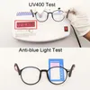 Óculos de sol adolescente azul luz bloqueando óculos redondos lentes ópticas de prescrição personalizáveis uv400 quadro flaxível tr90
