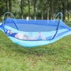 Hammocks Removable Outdoor Camping Hammock with Mosquito Net 1-2 Person Parachute Garden Swing Hanging Chair Double Sleeping Bed Portable 230923