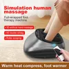 Benmassager Electric Foot Massage Machine Shiatsu Deep Knead Air Compression för hälsovård Infraröd uppvärmningsterapi Anti-stress Massage 230923