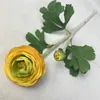 Dekorative Blumen, 6 Stück, 2-köpfiger Ranunkelnzweig, Hochzeit, Tischdekoration, Raumdekoration, künstliche Pflanzen, Blumenarrangement, Zubehör, Hochzeit