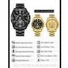 Relógios de pulso Binbond Men Wrist Watches Watches Stainless Steel Quartz Gold Watch for Waterproof Relogio Masculino por atacado