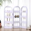 Jewelry Pouches Foldable Necklace Organizer Hanger Earring Screen Stand Holder For Women Display