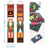 80x30cm Merry Christmas Ornament New Year Flags Porch Sign Welcome Door Banner Hanging Decoration Banners QS2305