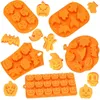 Other Event Party Supplies Halloween Scary Pumpkin Silicone Mold Ghost Hat Skull Ice Cube Chocolate Food Baking Tray Cookie Biscuit Cake 230923