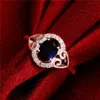 Miłość kobiet pełna diamentowa moda w kształcie serca Pierścień 925 Srebrny pierścień STPR007-B Zupełnie nowy niebieski kamień szlachetny srebrny srebrny 248t