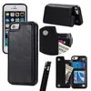 Wallet Iphone Case For IPhone 15 14 13 12 11 pro max plus With Card Holder Store 3 Cards PU Leather Dual Layer Shockproof