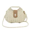 Evening Bags Rattan Woven Women Straw Bag Handbag Knit Summer Beach Woman Shoulder Messenger Tassel Khaki Beige 230923