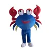 Halloween Blue Big Crab Mascot Costume Hoogwaardige cartoon thema Karakter Carnaval volwassenen Maat Kerst verjaardagsfeestje Fancy Outfit