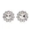 Orecchini senza piercing Miumius Designer Moda di lusso per le donne Orecchini con diamanti pieni di fiori d'imitazione in cristallo con clip per orecchie di girasole per le donne