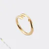 nail ring jewelry designer for women designer ring diamond ring Titanium Steel Gold-Plated Never Fading Non-Allergic Gold Silver 334c