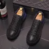 Nowe luksusowe urocze mężczyźni efektowne dhinestone swobodne buty na wysokim poziomie płaskie męskie designer trampki Buty Buty zapatos hombre 1AA57