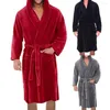 Men's Sleepwear Chic Plush Nightgown Loose Super Soft Lightweight Hooded Pockets Men