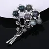 Brooches Flowers For Women Vintage Exquisite Multicolor Simulated Pearl Brooch Pins Unique Design Jewelry Gift XZ171