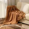 Koce spersonalizowana sofa koc miękki i wygodne dzianinowe klimatyzacja waflowa w kratkę do dekoracji ręcznika okładki łóżka