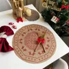 Tapetes de mesa resistentes ao calor, de alta qualidade, com tema de Natal, de malha, decorativos isolados para festas