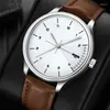 Montre-bracelets Fashion Casual Quartz Watch For Men Business Brown Leather Band Alllia Callow Gifts Relogio Masculino