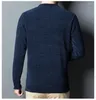Mäns kroppsformar plyschtröja med och förtjockad vintervärme chenille fast färg t-shirt hårersättning