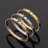 2023 neue Titan Stahl Männer armreif 3 Farben Mode frauen Designer Armbänder Klassische Unisex Paar Schmuck