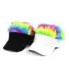 Berets Solid Wigs Baseball Cap Men's Outdoor Sports Caps Casual Hip-hop Hats Punk Wig Visors Cool Fashion Bonnets Funny Women Visor Hat
