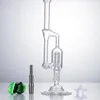 Vortex Recycler Glass Water Bong Approx 8.9 Inches Wax Glass Filter pipe heady With 14mm Quartz Titanium Nail bubbler beaker base