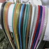 Colorful Plain Chain Necklace Long Netted Chain Necklace Rounded Bracelet Colored Plated Simple Classic Hollow Chain Jewelry269D