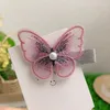 Hair Accessories Fashion Lace Embroidered Butterfly Pearl Girls Clips Hairpins Barrettes Ornament Women