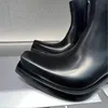 Bota masculina acima do joelho com bico quadrado, bota masculina de designer para motocicleta