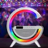 Bluetooth Audio Dimble Night Light G -formad högtalare med trådlös laddare, LED Colorful Atmosphere Table Lamp, sovrumsheminredning, festgynnar, vuxen gåva