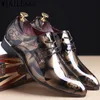 Dress Shoes Office Men Floral Pattern Formal Leather Luxury Fashion Groom Wedding Oxford 3750 230923