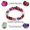 Charm armband hel-7 chakra helande kristaller natursten chips enstaka sträng kvinnor ametist jasper agate lazuli reiki bra174o