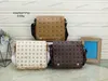 Luxury Designer Bag äkta läder crossbody väskor distrikt axelväska man portfölj klassisk blomma plånbok vintage handväska manlig budskap