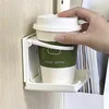 Storage Bottles Foldable Cup Holder With No Punching Coffee Rack For Desk Cabinet Door Home Dormitory Wall Mounted Multifunction