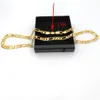 Hoge kwaliteit 18 k Stamp Link Ltalian Figaro Chain Solid Gold AUTHENTIEKE AFWERKING Ketting 24 8 600 mm Mannen en Dames287A