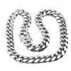 Miami Cuban Link Chain Necklace Men Hip Hop Gold Silver Necklaces Stainless Steel Jewelry270Z