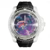 Zegarek Modne przezroczyste, przezroczysty silikonowy czarny zegarek kolorowy fantastyczny wzór męski i damski kwarcowy sport