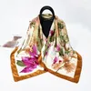 Scarves Fashion Women Scarf Wraps Twill Silk Floral Women's Casual Sunscreen Shawl Large Square Neck Gaiter Beach Towel