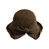 Chapeaux à large bord Chapeau de soleil en paille souple en fibre Premier choix pour les cadeaux tissés à la main et la durabilité Grand café